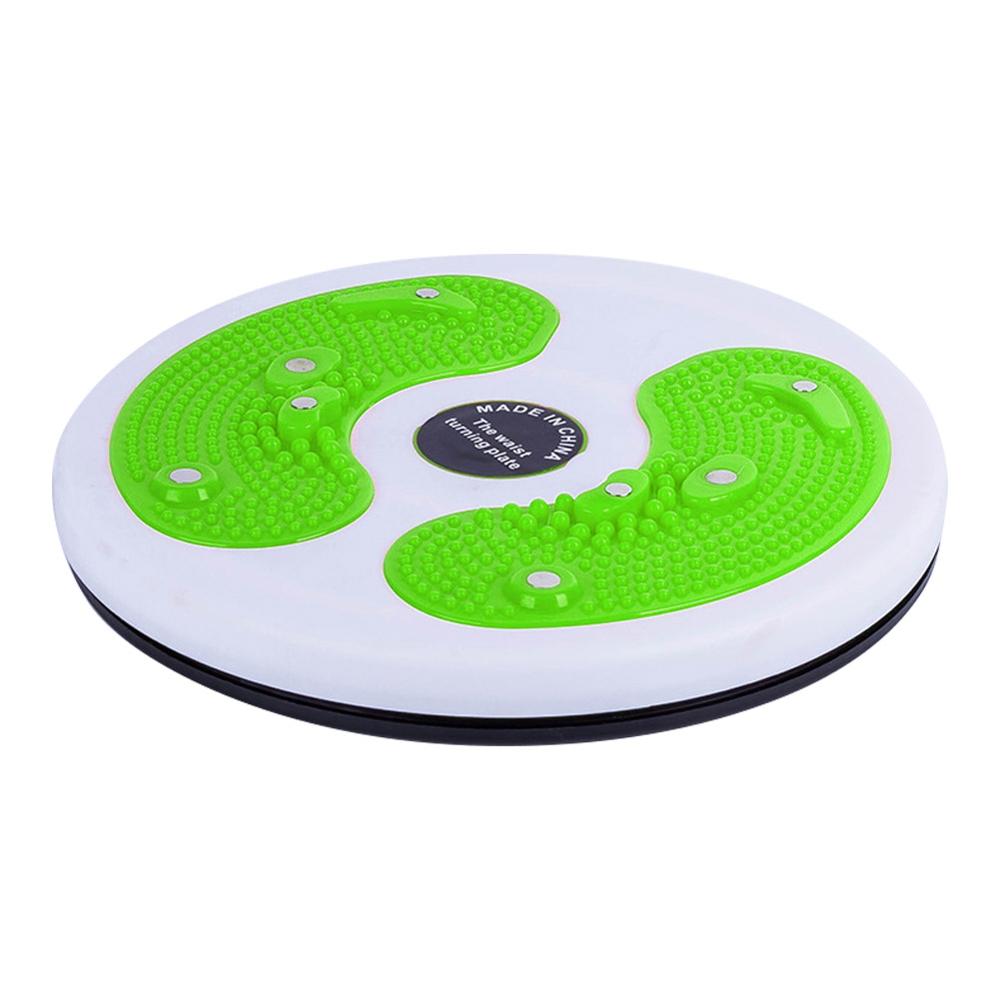 Multifunktionel slank talje maskine twist talje disk fitness magnetisk talje vride disk træning balance bord til hjemmet: Grønt intet reb