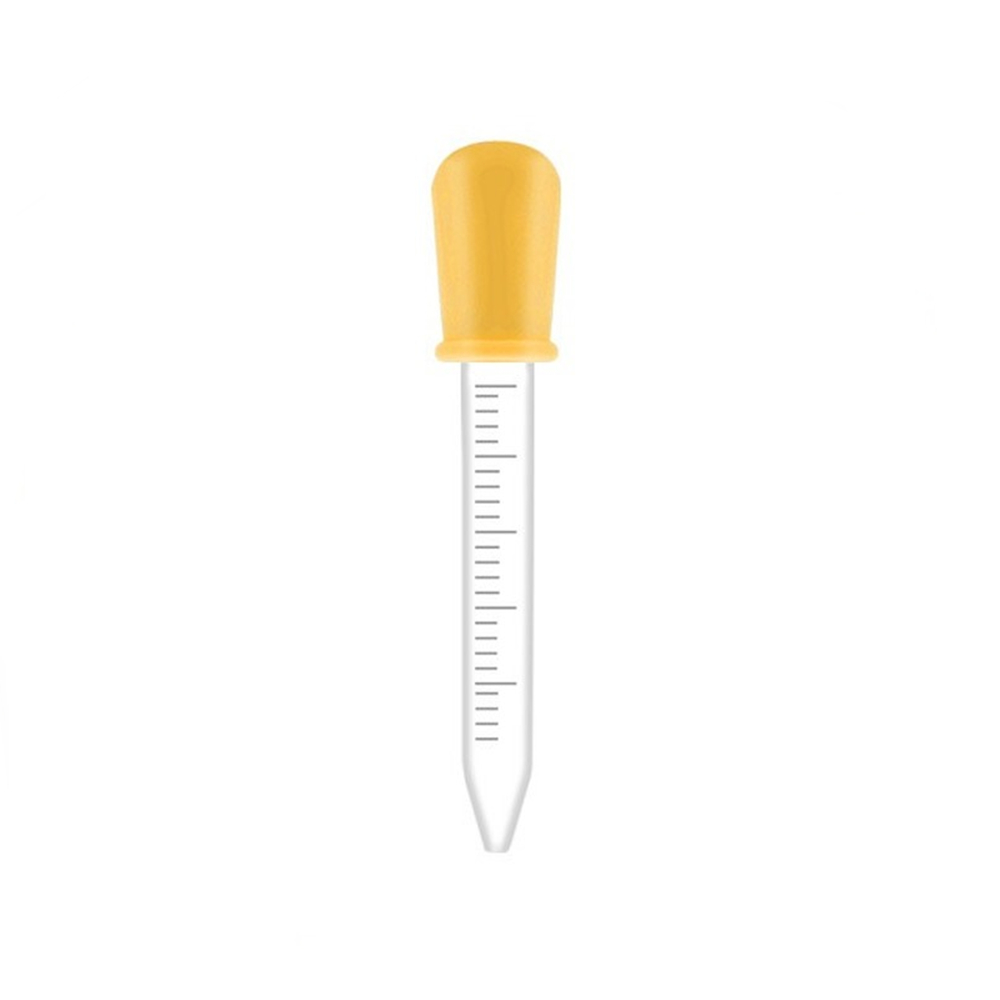 Pipette compte-gouttes en Silicone pour bébé, distributeur de médicaments pour enfant, Pipette de jus de Fruit liquide, ustensiles pour nourrissons, 5ml, 10 pièces: YELLOW