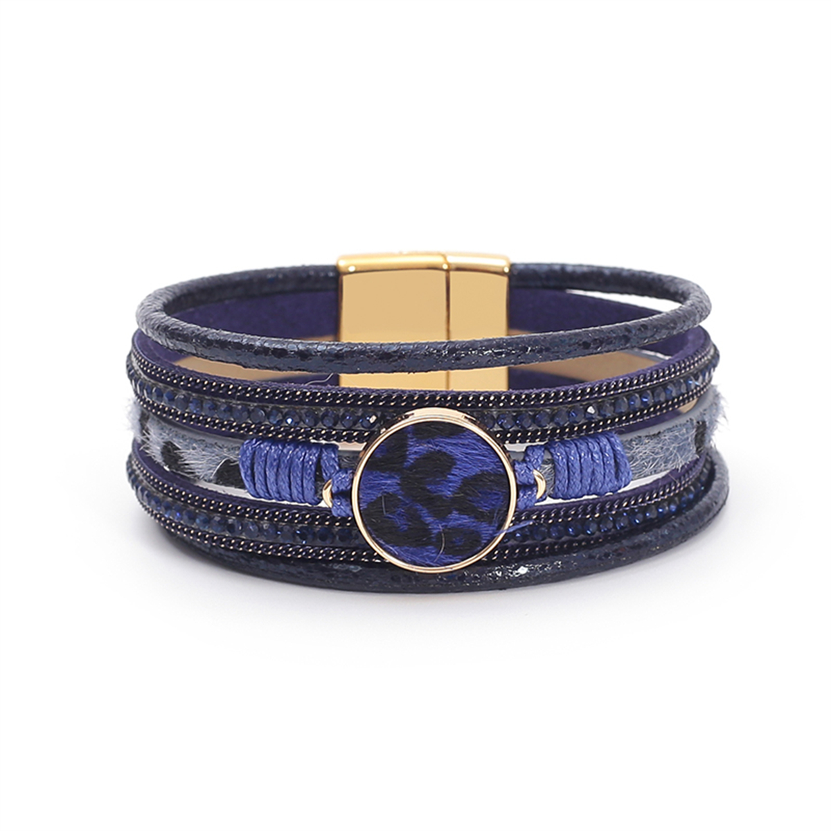 WYBU-Bracelets léopard à quatre Styles pour femmes, filles adolescentes, multicouche, large, Animal, imprimé guépard, Bracelet en cuir, bijoux: PLAQUÉ ARGENT