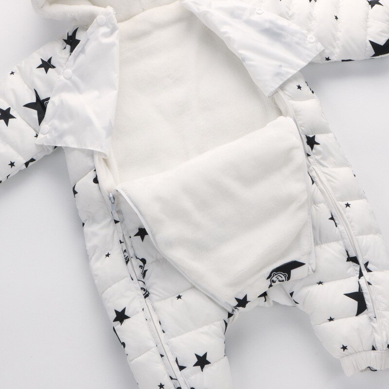 Baby jumpsuit kleding pasgeboren baby jongen eend eend koud bescherming gewatteerde kind baby snowsuit