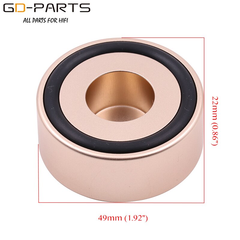49mm Machined Solid Full Aluminum Hifi Speaker Feet Floor Stand CD Player Spikes Amplifier Machine Feet Turntable Stand Leg: GOLD