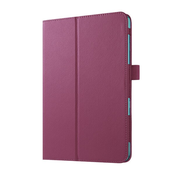 Solid Leather Case For Samsung Galaxy Tab A 8.0'' T350 T355 SM-T355 SM-T350 Tablet Stand Folding Protective Shell Case: Purple