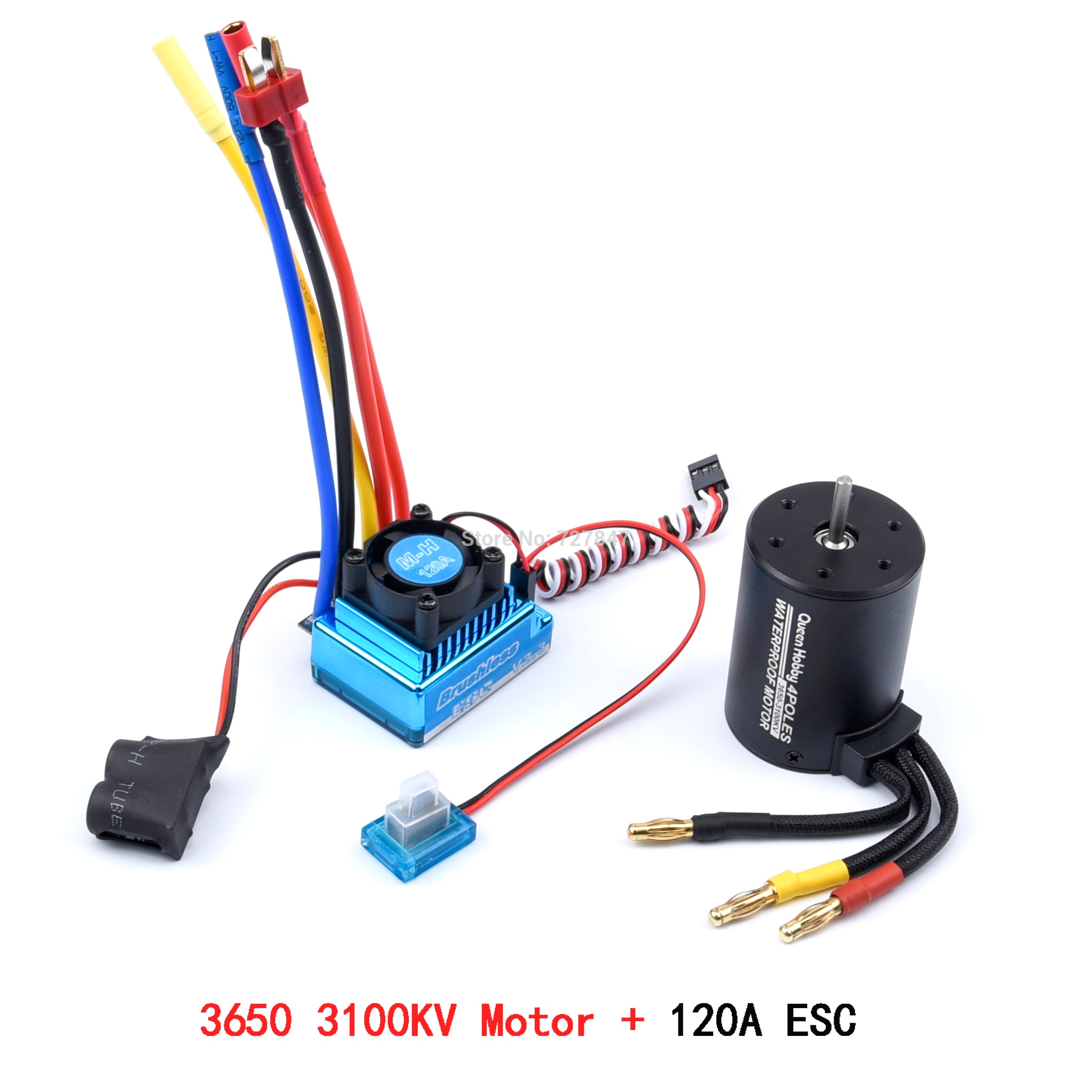 3650 2300KV / 3100KV / 3900KV / 4300KV / 5200KV Brushless Motor &amp; 45A 60A 80A 120A ESC Combo for 1:10 RC Car Boat Part