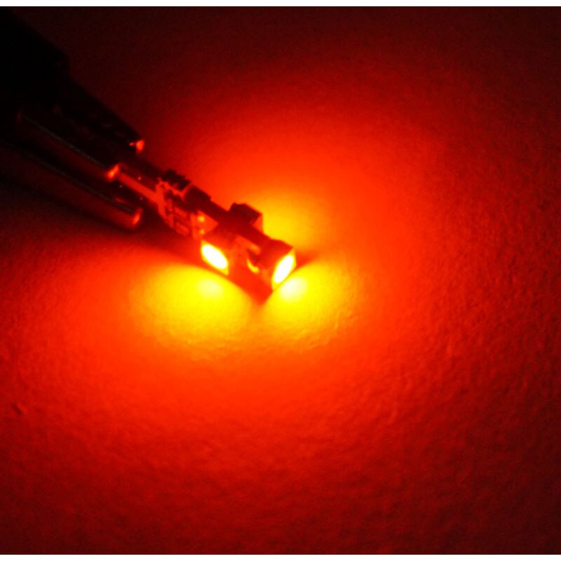 T5 37 74 żarówka doprowadziło z podstawą klinową 3/8 "PC74 PC37 PC118 deska rozdzielcza tablica przyrządów miernik grupa światło Pakiet 10: Czerwony