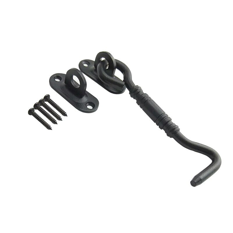 Amerykańska stodoła drzwi przesuwne blokady hak ze stali nierdzewnej drzwi zatrzaski śrubin Czarny dla drewna drzwi domu