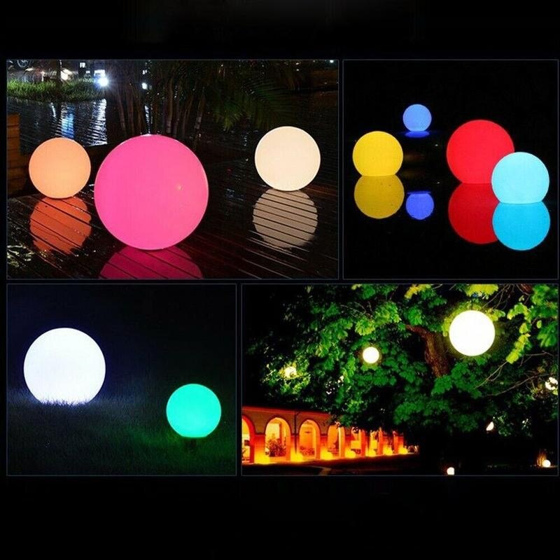 1PC Aufblasbare Leuchtende Kugel Pvc Fernbedienung LED Spielzeug Ball Strand Außen freundlicher Wasser Ball Welle Blinkende X8G1