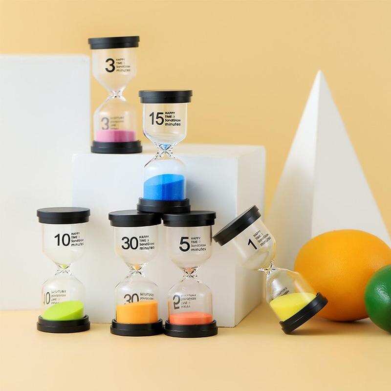 6 stuks zand timer 6 kleuren zandloper timer 1/ 3/ 5/  min zandloper zandloper zand klok timers zand klok horloge woondecoratie
