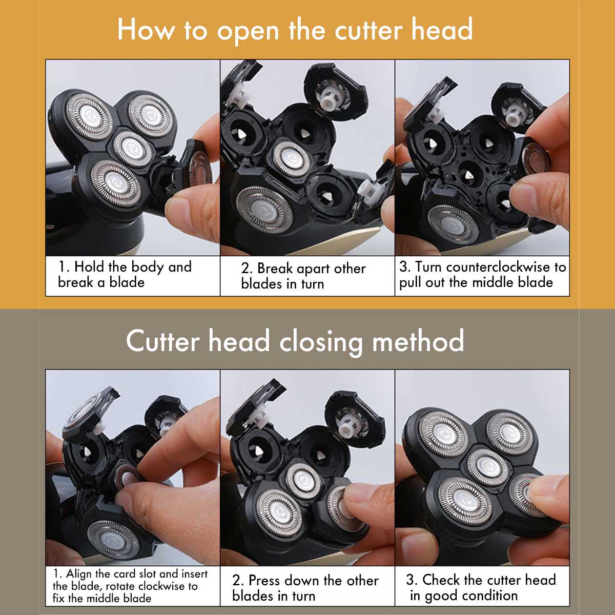 Multi Grooming Kit Digital Display Electric Shaver Hair Trimmer Beard Electric Razor Wet Dry Men Facial&Body Shaving Machine