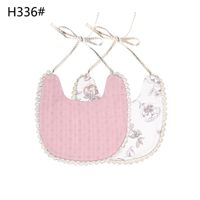 900C Baby Bib Zuigeling Burp Doeken Peuter Katoen Bib Kid Bloemen Handdoek Diner Voeden Dubbeldeks Leuke Meisje Slabbetjes: 336