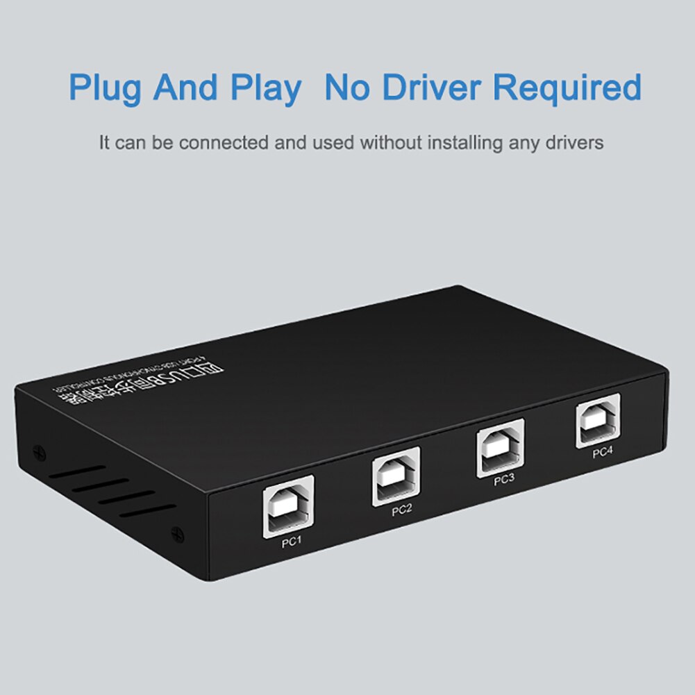 4 Port USB Synchronizer Controller Kvm-switch für USB Tastatur Maus Sharing für Windows Linux Unix Android Dos Netware OS