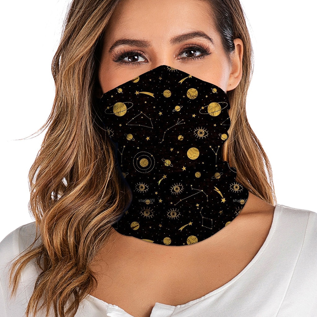 Face Bandana Scarfs Unisex Rave Bandana Neck Gaiter Tube Headwear For Women Men Face Scarf Scarf Top Scarf For Face Women#T2