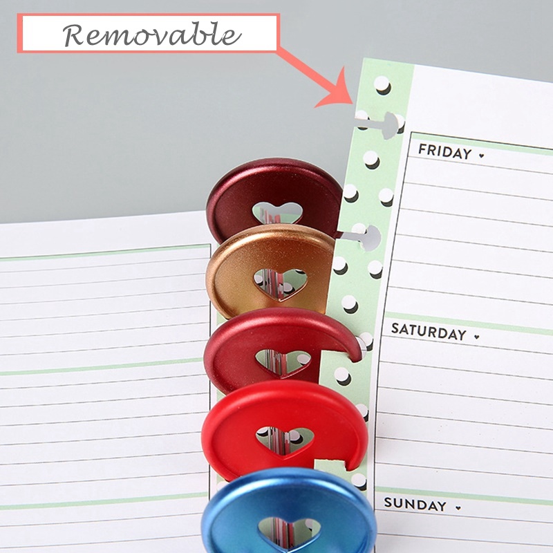 22PCS/box 35MM NoteBook Binding Discs Discbound Expansion Discs Binder Rings for DIY Notebooks Planners Scrapbook Matte