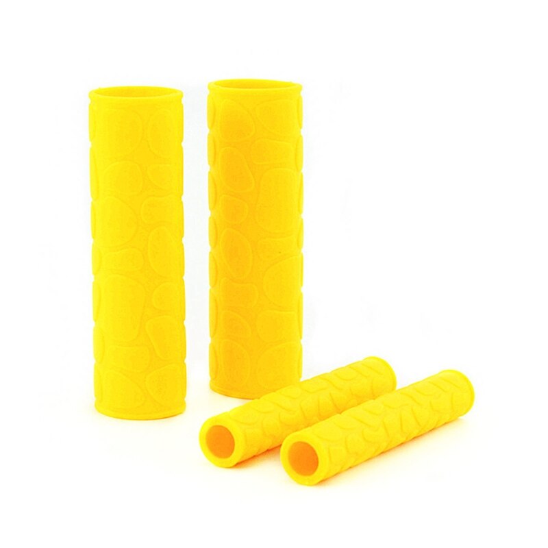 2 Pairs Silikon Hülse Bremshebel Schutz Abdeckung für Rennrad Weiche Gummi BarHandle Abdeckung Motorrad Griffe: Yellow