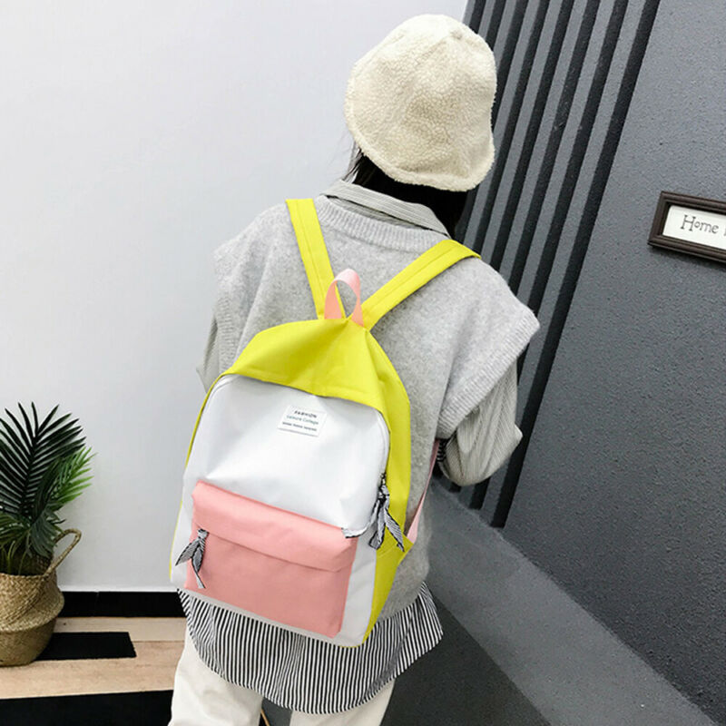 Women Canvas Backpack Travel Bookbag School Bag Laptop Rucksack Mochila for Teenage Girl