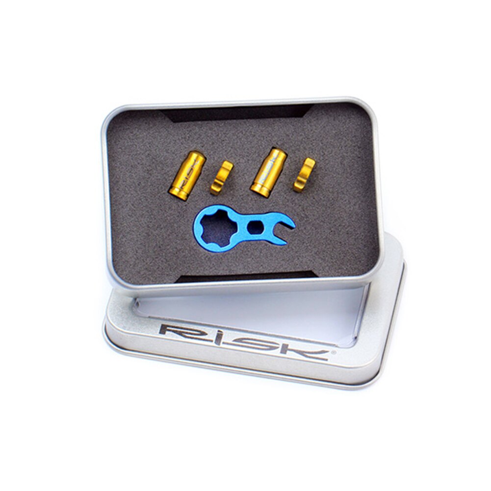 Fiets Ventieldopje Titanium Legering Racefiets Amerikaanse/Frans Ventiel Bedekt Protector Tyre Stofdicht Moer Cover Fietsen Accessoires: Gold French Tool