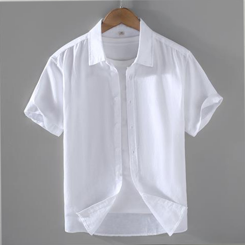 Ropa de estilo japonés para hombre, Tops de manga corta con una hilera de botones, cárdigan holgado informal, de Color sólido, verano 2023