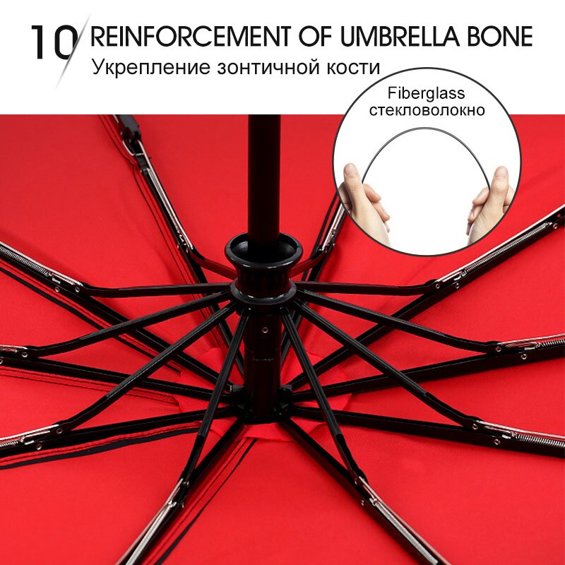 Wind Resistant Folding Double Automatic Umbrella Rain Women Ten Bone Car Luxury Large Business Umbrellas Men Parasol Paraguas