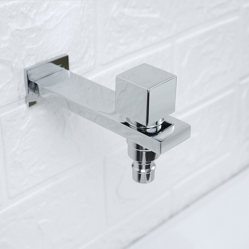 Chrome Outdoor Faucet Garden Bibcock Tap Bathroom Washing Machine Mop Pool Faucet Brass Single or Double Outlet Toilet Bibcocks