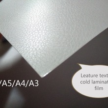 A6/a5/a4/a3 størrelse lutur tekstur pvc selvklæbende kold laminering film til foto