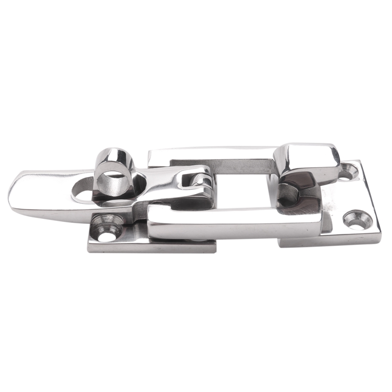 2Pcs 316 Stainless Steel Lockable Latch Marine Boat Door Lock Latch Anti-Rattle Fastener Clamp