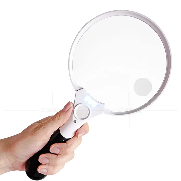 137mm 3LED Magnifier - 2X/4X/25X Lens for Reading, Inspection Crafts Large Handheld Lighted Magnifying Glass: Default Title