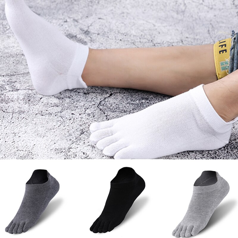 Orthopedic Compression Socks Men's Toe Socks Ultra Low Cut Liner with Gel Tab Breathable X85