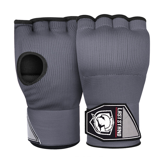 Boksen Hand Wrap Binnenhandschoenen Half Vinger Gel Bokshandschoen voor Muay Thai MMA Kickboksen Vechtsporten Ponsen Snelheidszak Training: Donkergrijs