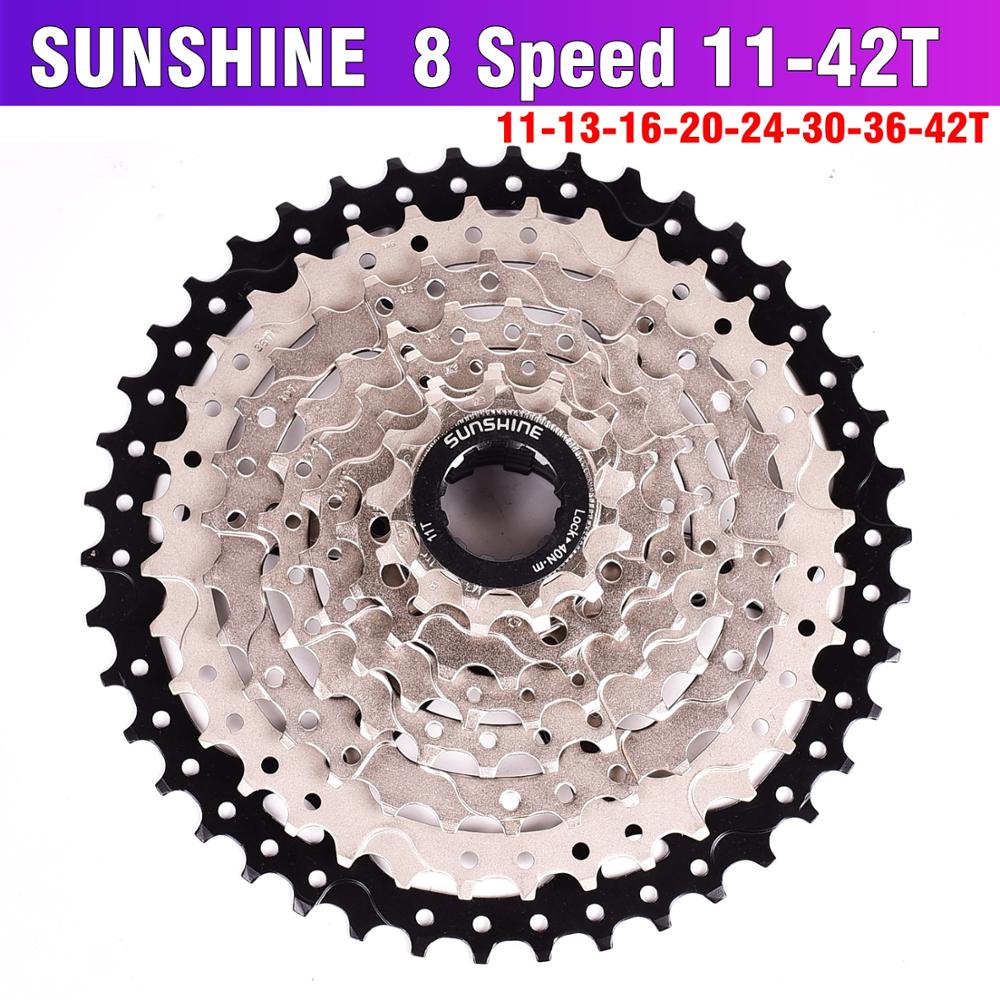 SUNSHINE MTB Bike Freewheel For 8 speed 8S 11-32 36 40 42T MTB Mountain Bike Flywheel 8 24 Speed Cassette Sprocket