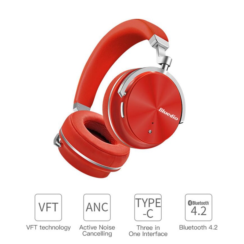 T4S Wireless Headset ANC Active Noise Cancelling Bluetooth Headphones Bass Stereo Music koptelefoon mic Phone Call auriculares
