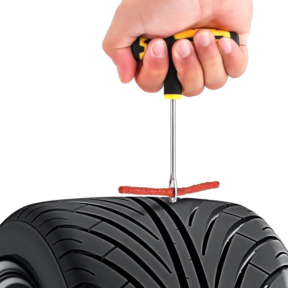 Bil dæk reparationsværktøj dæk reparationssæt beslag værktøjssæt auto cykel slangeløst dæk dæk punktering stik garage bil tilbehør