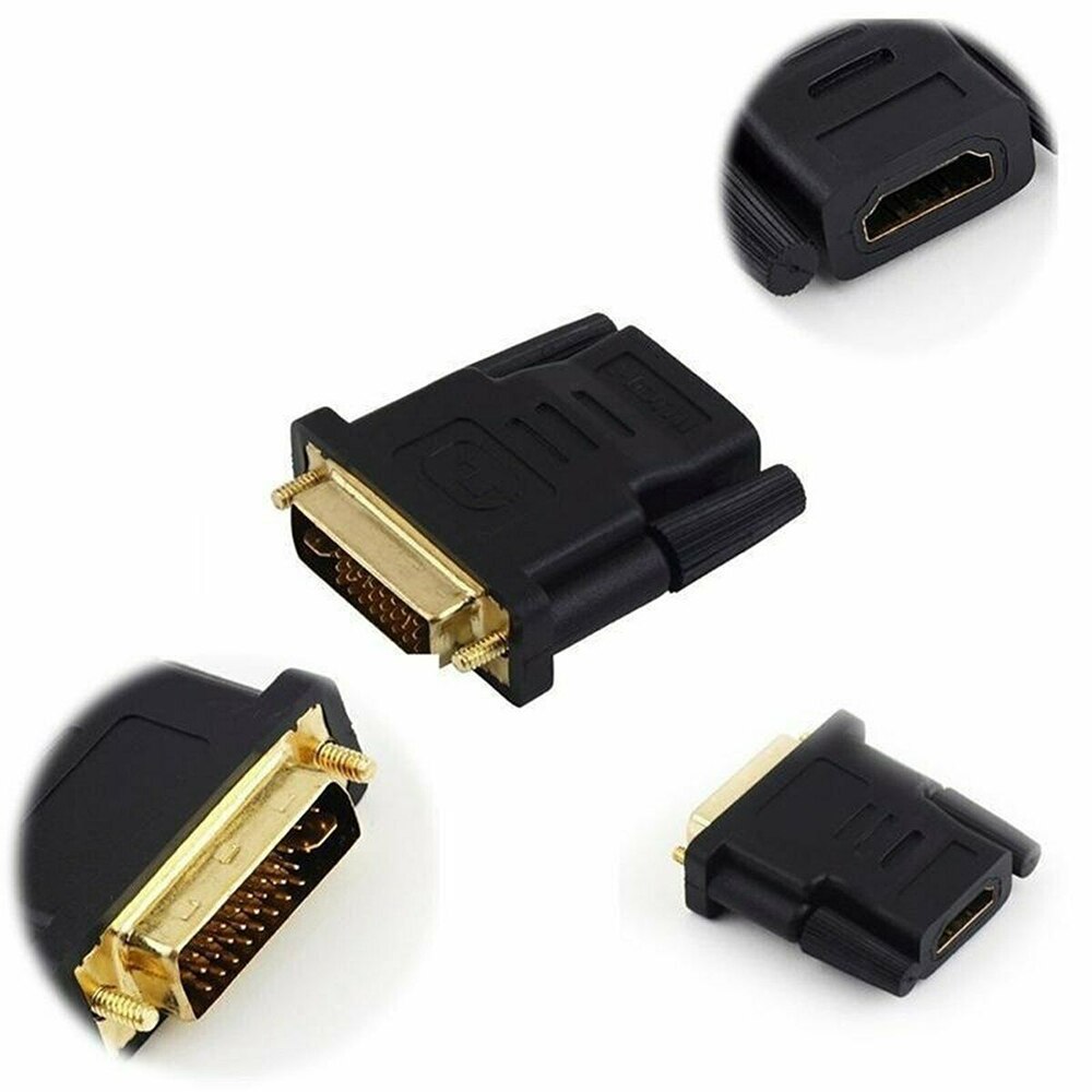 DVI 24+1 To HDMI Adapter Cables 24k Gold Plated Plug Male To Female HDMI To DVI Cable Converter 1080P For HDTV Projector Monito