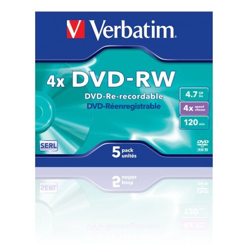 Verbatim 416965 - Pack Van 5 DVD-RW Maagden Van 4.7 Gb