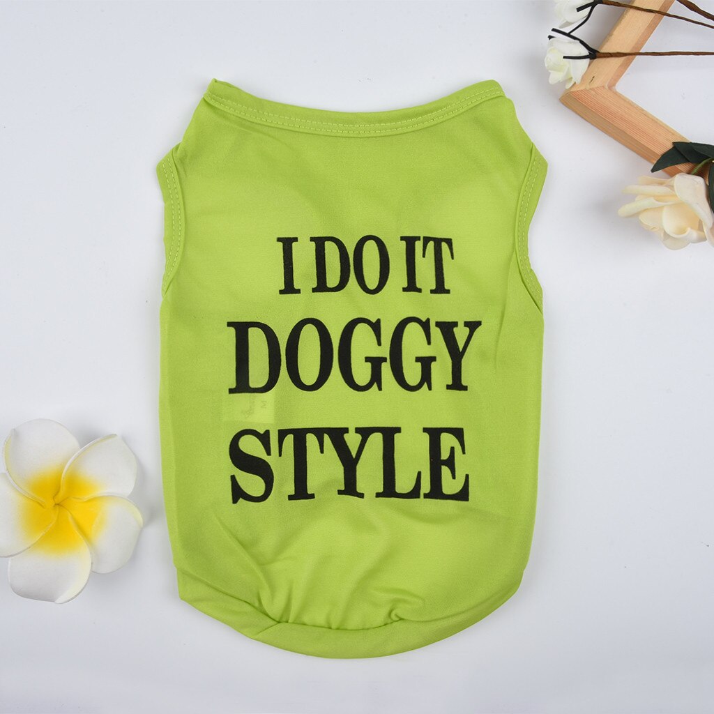 Huisdier Vest Zomer Ademend Comfortabele Mode Tekst Afdrukken Hond Kat Kleding Brief Ubranka Dla Yorka # Een