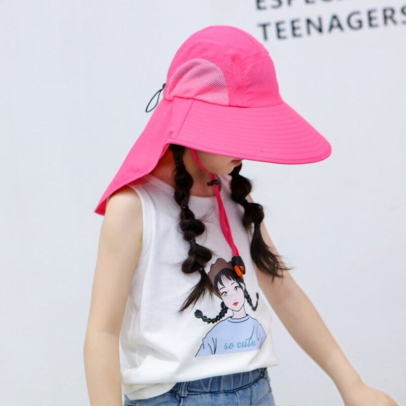 Upf 50 + Brede Rand Zonnehoed Verstelbare Zomer Kids Ca Reizen Strand Badmuts Kinderen Accessoires Kinderen Hoeden Unisex