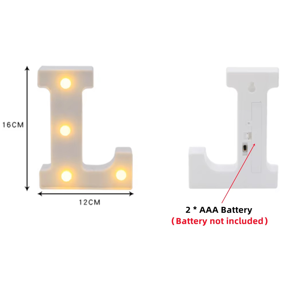 1pc Decorative Letter Led Light Emitting Decoration Battery Night Light Used For Family Weddings Birthdays Parties Letter Lights