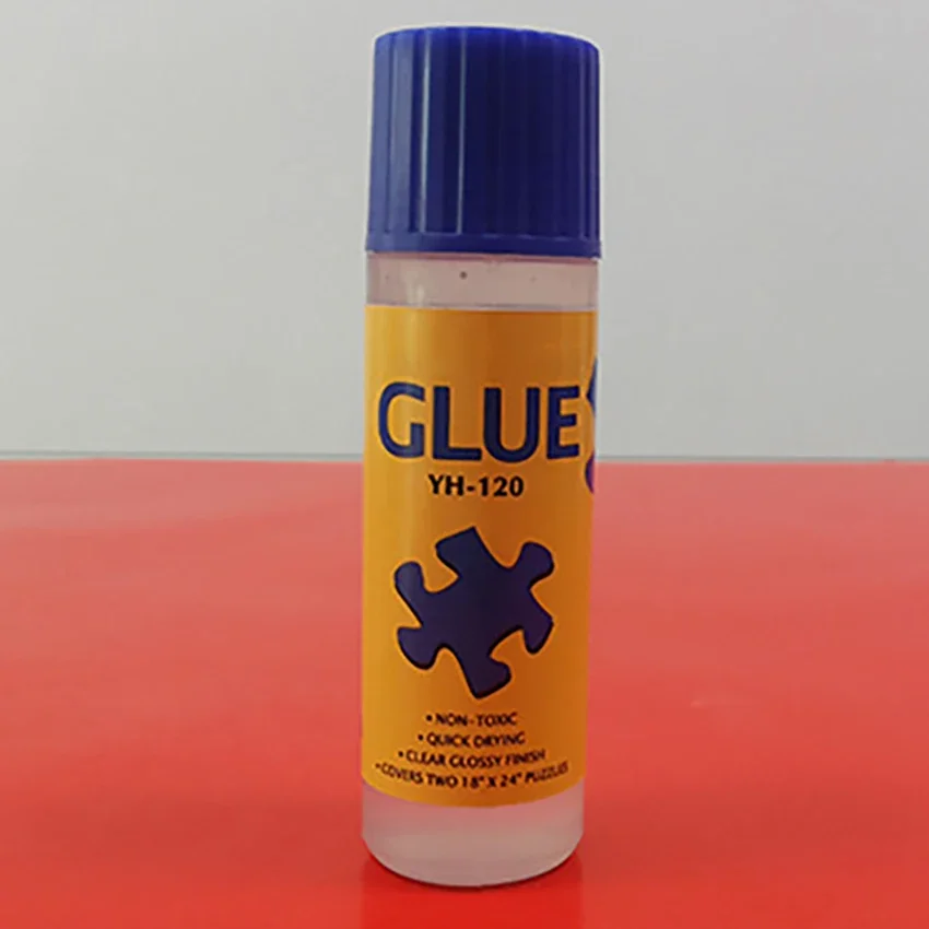 120ml Jigsaw Puzzles Glue Conserver Self Apply Fast Dry for DIY Sticking Paper Liquid Transparent Gel Adhesives Glue
