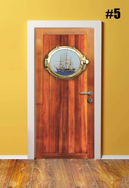 Autocollant pour rénovation rétro de porte en PVC, bricolage rétro, autocollant imperméable pour porte d'entrée, décoration de maison, décalque d'image imprimée: Door XRK1596-05 / 95x215cm