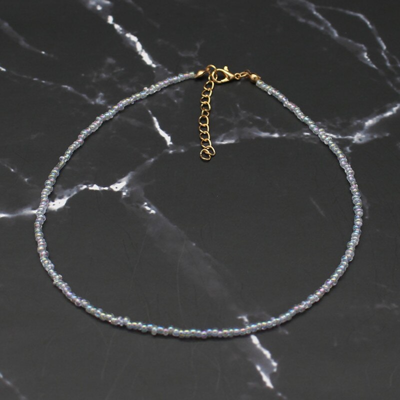 Bohemia Handmade Rainbow koraliki proste Choker naszyjnik moda damska dziki słodki kolorowy kołnierz biżuteria prezent: 26