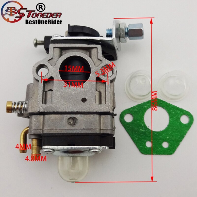 STONEDER Pocket Bike Carburetor Gasket Primer Bulb For Motovox MVS10 Carb X1 X3 FS529 FS509 Super Minimoto 43cc 49cc Engine