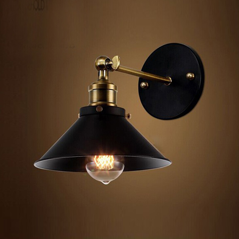 Modern Vintage Loft Metal Double Heads Wall Light Retro Brass Wall Lamp Country Style E27 Edison Sconce Lamp Fixtures 110V/220V: Default Title