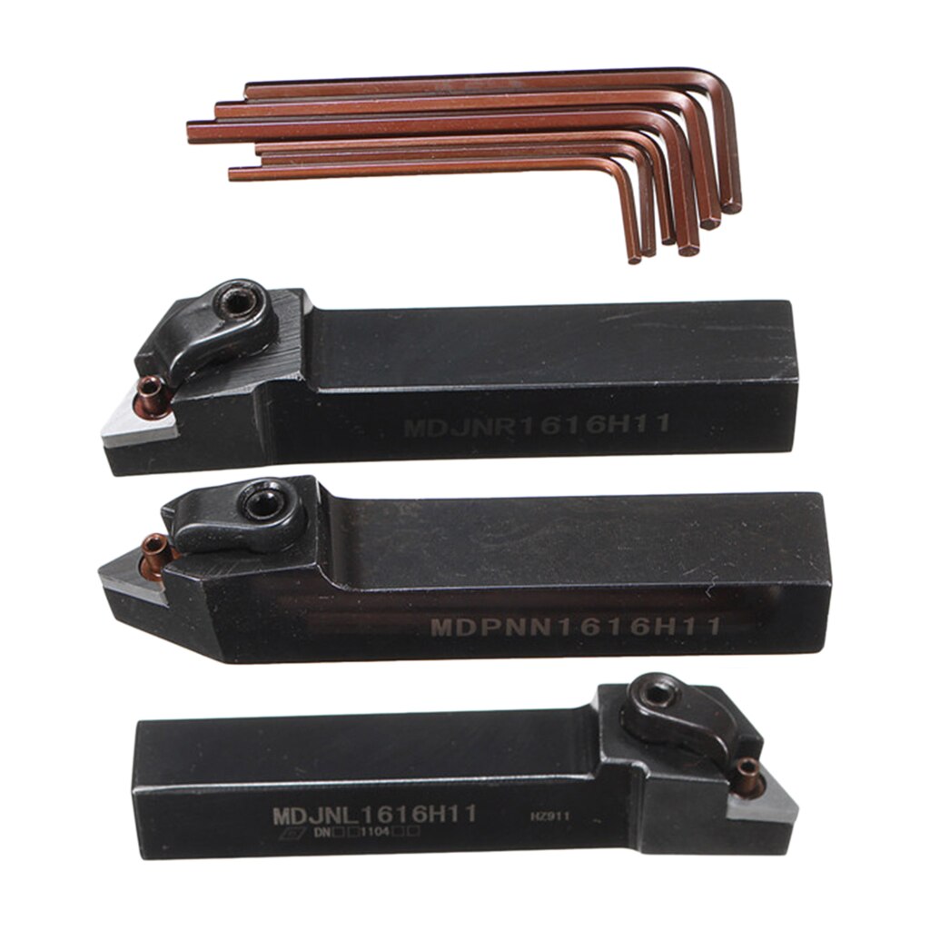 Metal Practical Boring Bar Turning Cut-Off Tools And 6pcs L-Shape Wrench Set