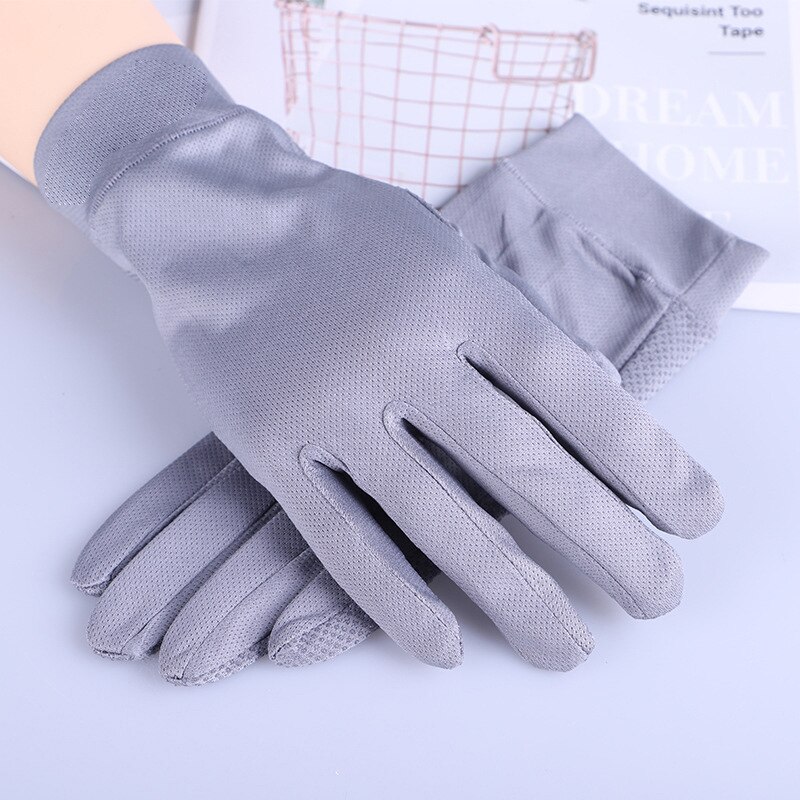 ¡Novedad de ! Guantes de conducir para mujer, Guantes antideslizantes de poliéster con pantalla táctil UV, Guantes transpirables para mujer: Gris oscuro