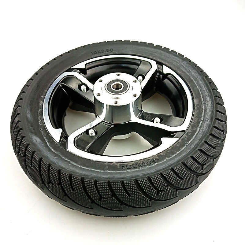 Size 10 inch solid wheels 10x2.50 explosion-proof Solid Tyres & aluminum alloy Disc brake hole rims for 8/10 inch Electric Scoot