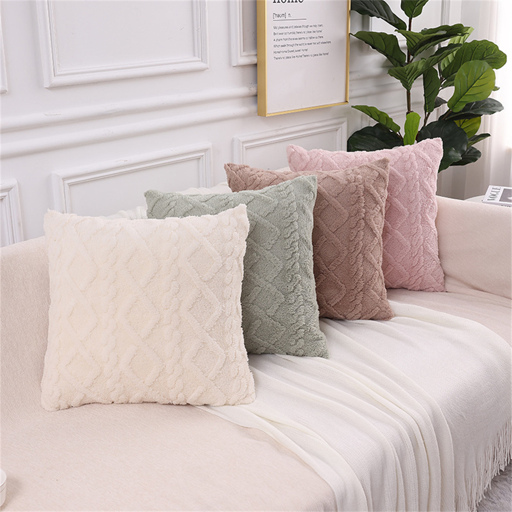Olanly putetrekk 45 x 45cm mykt plysjputetrekk til sofa putetrekk bomull hjemmedekor sofa putetrekk 50 x 50