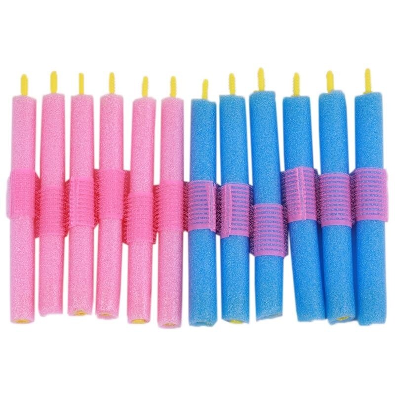 Palo de pelo mágico de esponja rizado, 12 Uds., producto creador de peinados, accesorio de salón DIY H7JP: Default Title