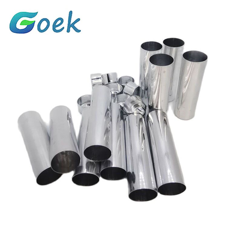 50 unids/set de cilindro de cartucho de aluminio vacío Dental con tapa 22/25mm 65-120mm, Material de herramienta de odontología para técnico