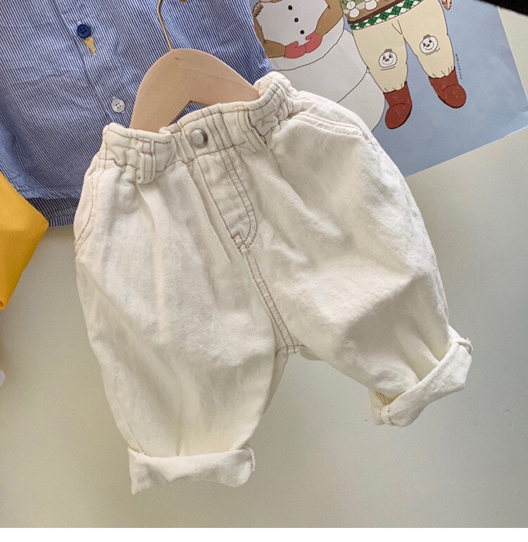Mädchen Jeans Für freundlicher Frühling Herbst Hosen freundlicher Jeans freundlicher Denim Hosen Baby Jungen Jean Kleinkind Kleidung Kleinkind Weiß: BS Hose2 / 24M