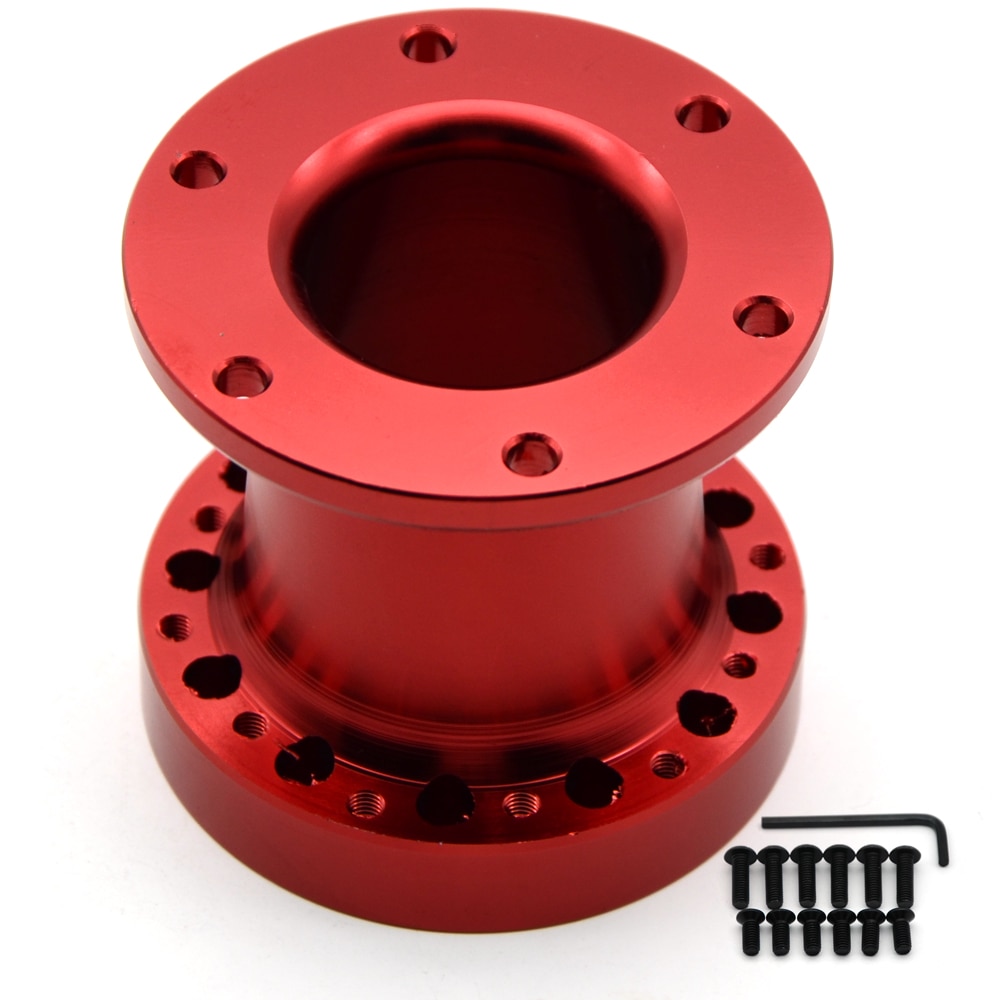 Espaçador universal do cubo do volante 51/76/101mm roda de direção hub chefe kit adaptador espaçador vermelho