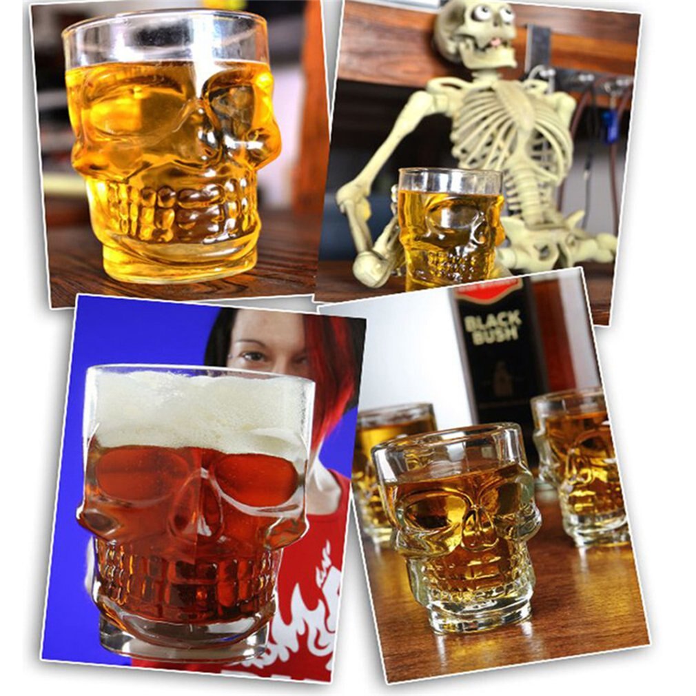 Classcial Piraat Partner Bier Cup 500Ml Crystal Glas Creatieve Skull Gezicht Bone Met Handvat Drinking Wine Bar Mok
