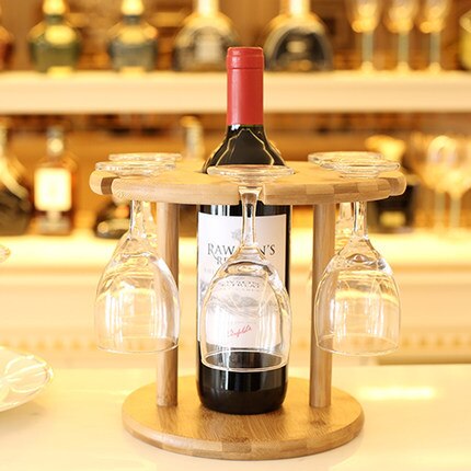 Bambus Wein Getrnkehalter 6 Lcher Becher Gestell...  Grandado